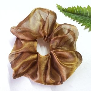 8 for $15 * Jumbo Copper Organza Scrunchie